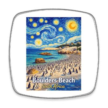 Boulders-Strand, Südafrika Starry Night  - Viereckiger Kühlschrankmagnet - Weiß - Vorne