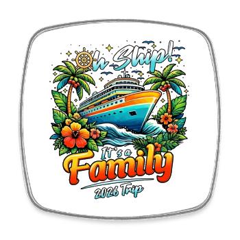 Croisière en famille 2026 - Magnet carré - blanc - Devant