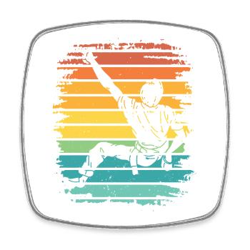Boulderer Boulder Bouldering - Square fridge magnet - white - Front