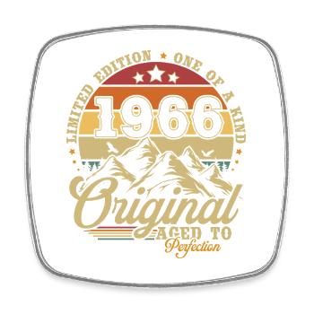 Original 1966 jahrgang geburtstagsgeschenk - Viereckiger Kühlschrankmagnet - Weiß - Vorne