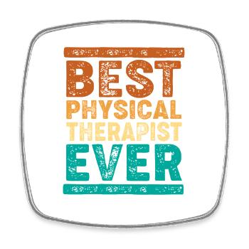 Physiotherapy Physiotherapy Physiotherapist - Square fridge magnet - white - Front