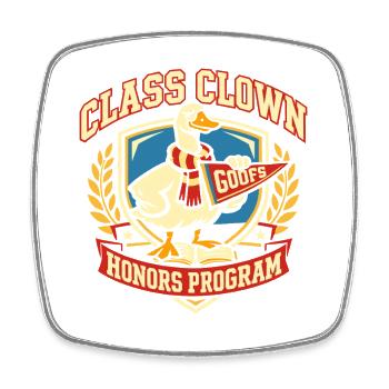 Class Clown - Square fridge magnet - white - Front