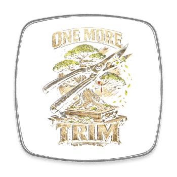 Bonsaibaum One More Trim - Viereckiger Kühlschrankmagnet - Weiß - Vorne