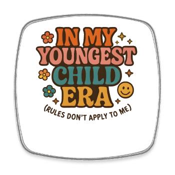 Dans l’humour de l’ère de My Younger Child et de la famille des filles - Magnet carré - blanc - Devant
