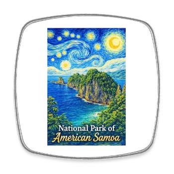 Nationalpark von Amerikanisch Samoa Starry Night  - Viereckiger Kühlschrankmagnet - Weiß - Vorne