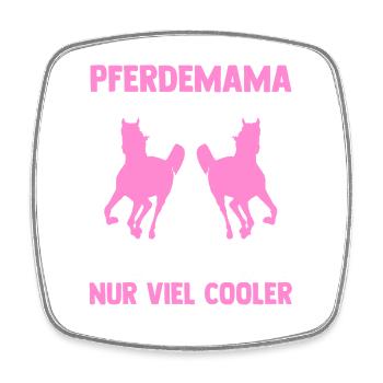 Reiten Mama Mutter Pferdeliebhaber Reiterhof Pferd - Viereckiger Kühlschrankmagnet - Weiß - Vorne