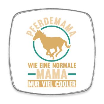Reiten Mama Mutter Pferdeliebhaber Reiterhof Pferd - Viereckiger Kühlschrankmagnet - Weiß - Vorne