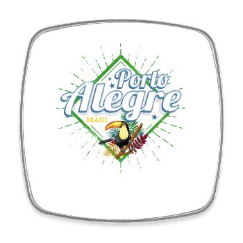 Porto Alegre Rio Grande do Sul Brasilien Souvenir - Viereckiger Kühlschrankmagnet - Weiß - Vorne