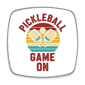 Pickleball Game On Funny Player Pickle Ball Lovers - Square fridge magnet - white - Front