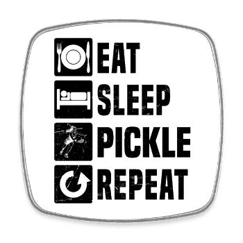 Pickleball Sports Gift for Pickleball Scene Fans - Square fridge magnet - white - Front