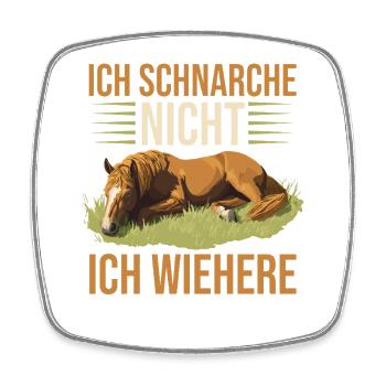 Reiten Pferdeliebhaber Reiterhof Pferde - Viereckiger Kühlschrankmagnet - Weiß - Vorne