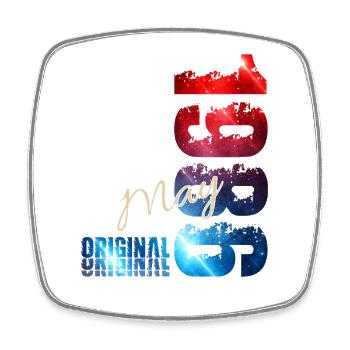 40. Geburtstag Geschenk Mann Original Mai 1986 - Viereckiger Kühlschrankmagnet - Weiß - Vorne