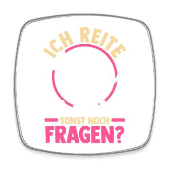 Reiten Pferdeliebhaber Reiterhof Pferde - Viereckiger Kühlschrankmagnet - Weiß - Vorne