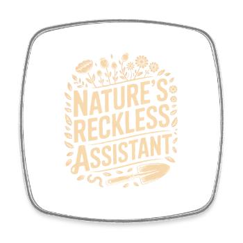 Der rücksichtslose Assistent der Natur - Viereckiger Kühlschrankmagnet - Weiß - Vorne