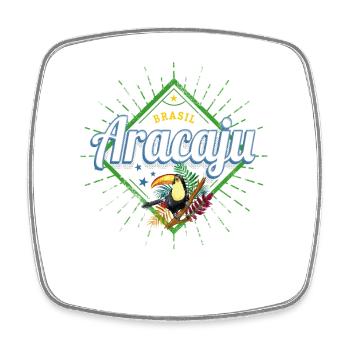 Aracaju in Sergipe Brasilien mit Tukan Souvenir - Viereckiger Kühlschrankmagnet - Weiß - Vorne