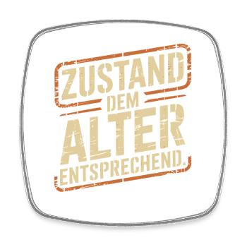 Zustand Dem Alter Entsprechend Oldtimer Geburtstag - Viereckiger Kühlschrankmagnet - Weiß - Vorne
