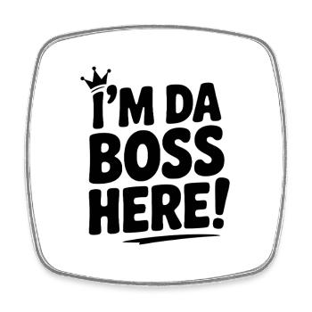I'm Here! - Square fridge magnet - white - Front