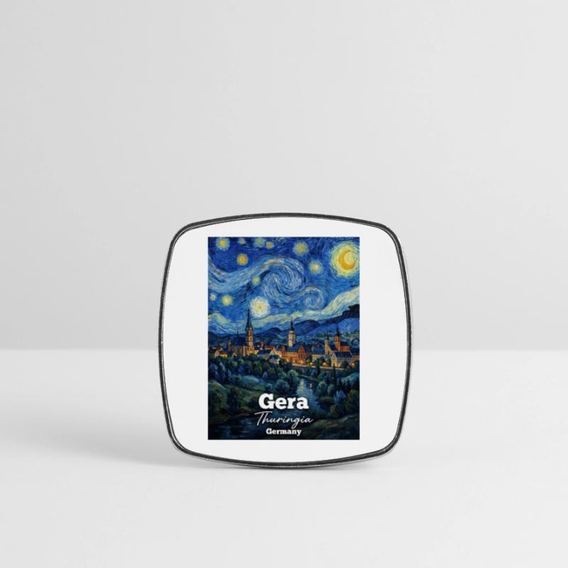 Gera Thuringia Germany Starry Night Square fridge magnet