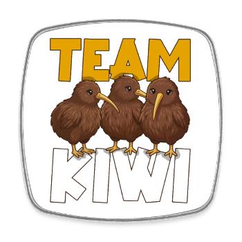 Team Kiwi Vogel Kiwi Tier Süßer Kiwi Neuseeländer - Viereckiger Kühlschrankmagnet - Weiß - Vorne