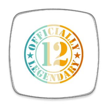 12e anniversaire Garçon Fille Légende Niveau 12 - Magnet carré - blanc - Devant