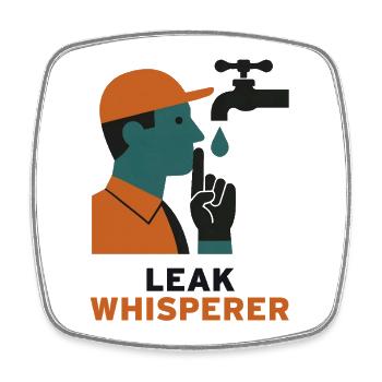 Leck-Flüsterer | Klempner Sanitär Humor - Viereckiger Kühlschrankmagnet - Weiß - Vorne