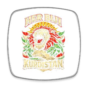 Her Biji Kurdistan Kurde Kurden - Viereckiger Kühlschrankmagnet - Weiß - Vorne