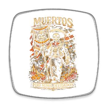 Dia De Los Muertos Pero Nunca Olvidados - Viereckiger Kühlschrankmagnet - Weiß - Vorne