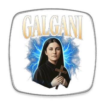 Heilige Gemma Galgani Donner - Viereckiger Kühlschrankmagnet - Weiß - Vorne