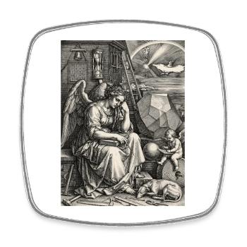 Melencolia I von Albrecht Dürer - Viereckiger Kühlschrankmagnet - Weiß - Vorne