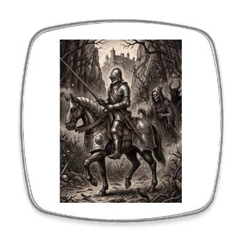 Knight Death and the Devil by Albrecht Durer - Viereckiger Kühlschrankmagnet - Weiß - Vorne