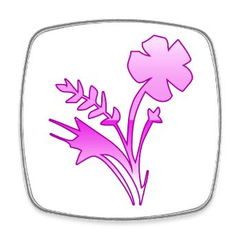 Blumen - Viereckiger Kühlschrankmagnet - Weiß - Vorne