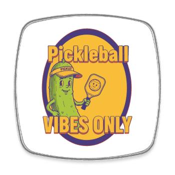 Pickleball-Vibes Nur lustiger Spieler liebt Pickleball - Viereckiger Kühlschrankmagnet - Weiß - Vorne