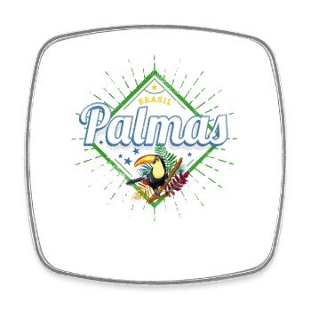 Palmas Tocantins in Brasilien Tukan Souvenir - Viereckiger Kühlschrankmagnet - Weiß - Vorne
