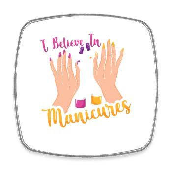 Nail Designer Nail Designer Cosmetics Nail Salon - Square fridge magnet - white - Front