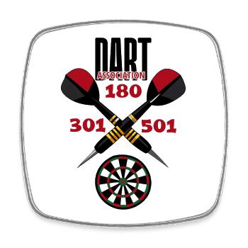 180 Dart Association - Square fridge magnet - white - Front