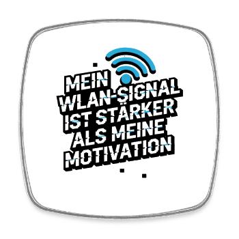  Mein Wlan-Signal Ist Stärker Als Meine Motivation - Viereckiger Kühlschrankmagnet - Weiß - Vorne