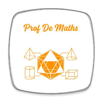 Prof de Maths prend du Volume - Magnet carré - blanc - Devant