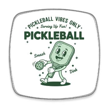 Pickleball-Vibes Nur lustiger Spieler liebt Pickleball - Viereckiger Kühlschrankmagnet - Weiß - Vorne