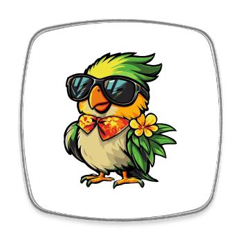 Vacances de bandes dessinées Parrot - Magnet carré - blanc - Devant