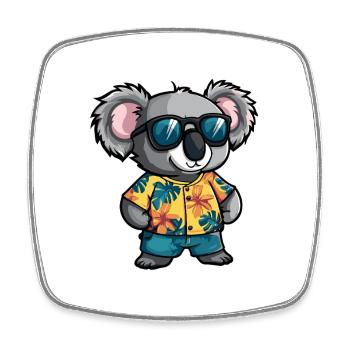 Vacances dans la bande dessinée Koala - Magnet carré - blanc - Devant