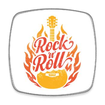 Rock and Roll - Square fridge magnet - white - Front