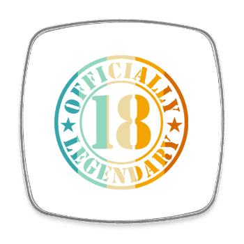 18th Birthday Boy Girl Legend Level 18 - Square fridge magnet - white - Front