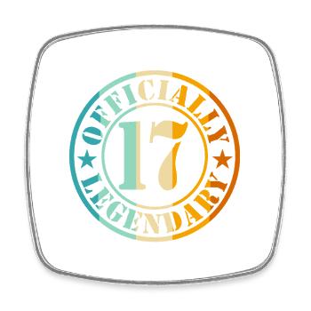 17e anniversaire Garçon Fille Légende Niveau 17 - Magnet carré - blanc - Devant