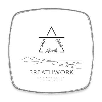 Inhale-Exhale-Breathing - Viereckiger Kühlschrankmagnet - Weiß - Vorne