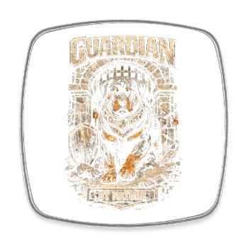 Gardien de chien rottweiler par nature - Magnet carré - blanc - Devant