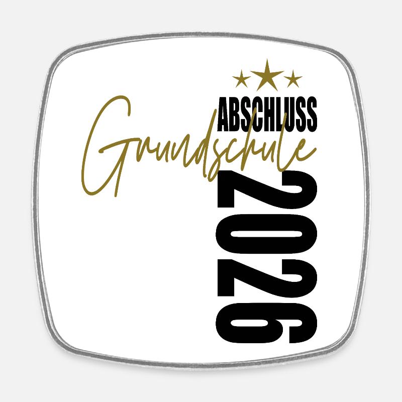 Abschluss 2026 Grundschule - Viereckiger Kühlschrankmagnet - Weiß