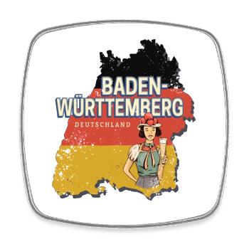 Baden-Württemberg Deutschland Bundesland Souvenir - Viereckiger Kühlschrankmagnet - Weiß - Vorne