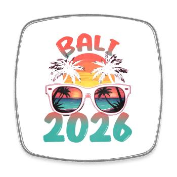 Bali 2026 - Square fridge magnet - white - Front
