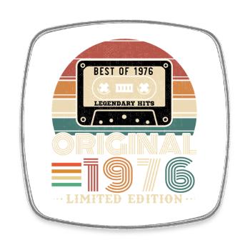 1976 Vintage Retro Geburtstagsgeschenk - Viereckiger Kühlschrankmagnet - Weiß - Vorne