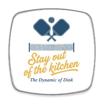 Pickleball Player Love Pickleball Stay Out Of The - Square fridge magnet - white - Front